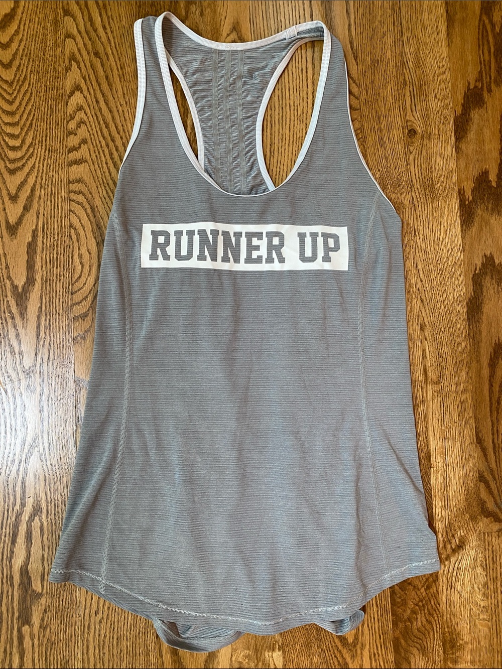 Lululemon Runner Up tank size S/M athletic grey and white